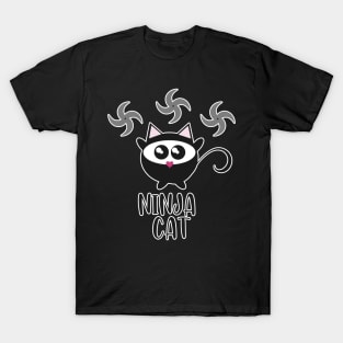 Ninja Cat outlined T-Shirt